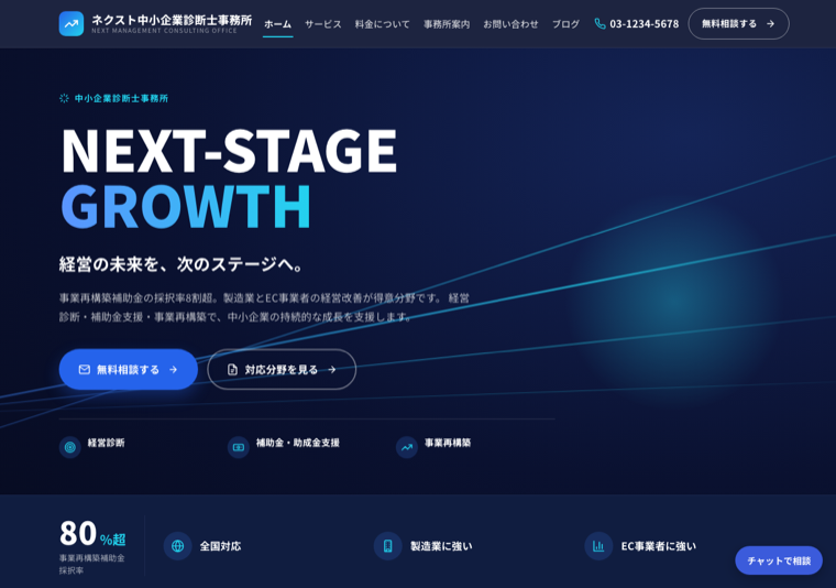 ネクスト経営診断（中小企業診断士）のデモサイト